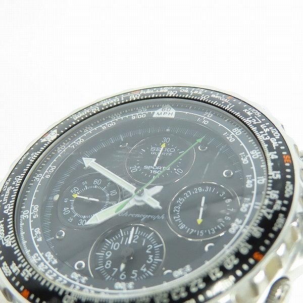 実際に弊社で買取させて頂いたSEIKO/セイコー 4つ目 クロノグラフ 7T34-6A00 【動作未確認】の画像 5枚目