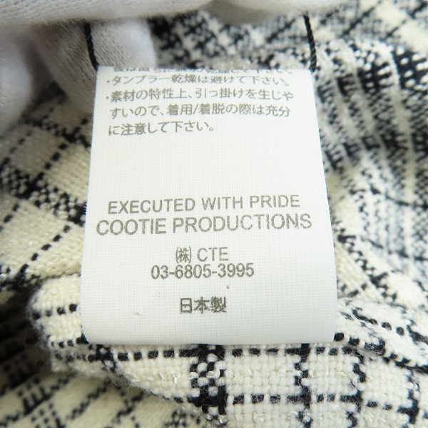 実際に弊社で買取させて頂いたCOOTIE PRODUCTIONS/クーティー 22AW Ombre Check Open Collar Pullover L/S Shirt チェック シャツ CTE-22A403/Lの画像 4枚目