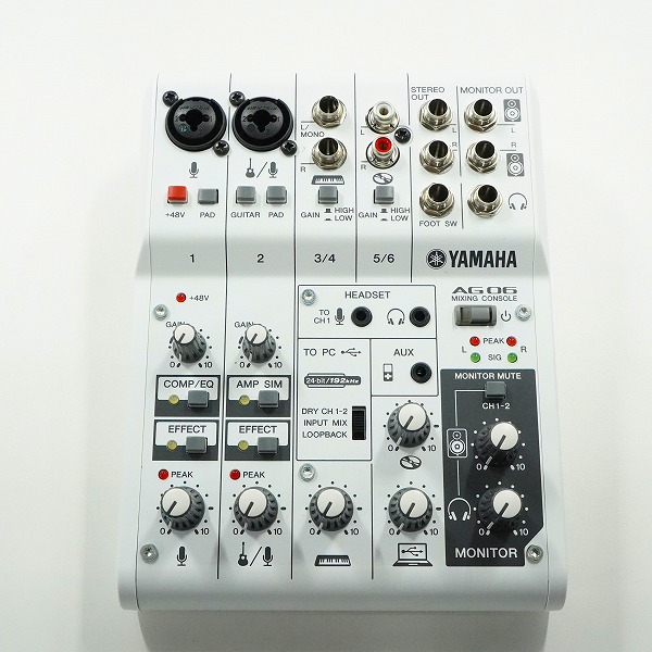 実際に弊社で買取させて頂いたYAMAHA/ヤマハ AG06 ウェブキャスティングミキサー アナログミキサー 通電確認済みの画像 1枚目