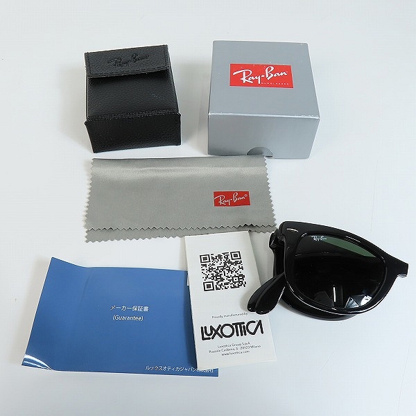 実際に弊社で買取させて頂いたRay-Ban/レイバン FOLDING WAYFARER/ウェイファーラー 折り畳み サングラス/アイウェア ブラック RB4105 601の画像 8枚目