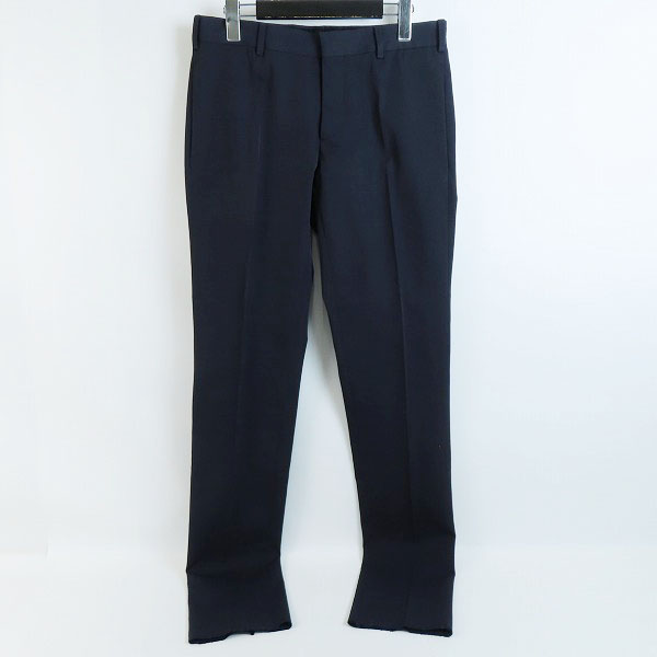 実際に弊社で買取させて頂いた【JPタグ】PRADA/プラダ スラックスパンツ ネイビー トリアセテート×コットン UPA587/44
