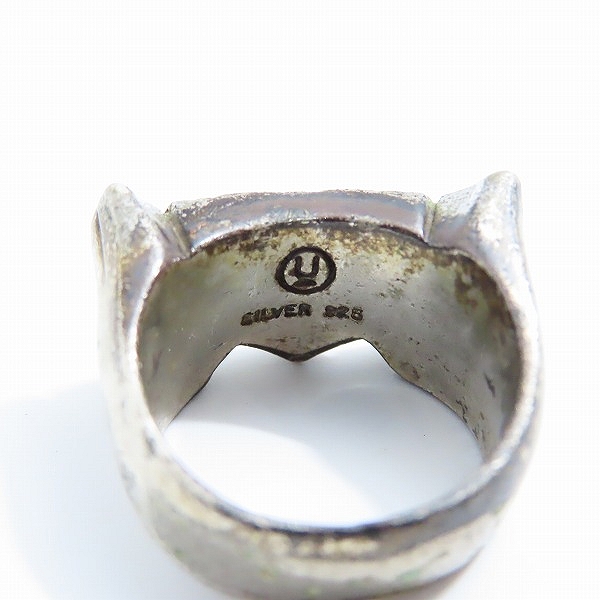 実際に弊社で買取させて頂いたUNDERCOVER/アンダーカバー SV925 ダイヤ ボーン リング/13.5-15号の画像 6枚目