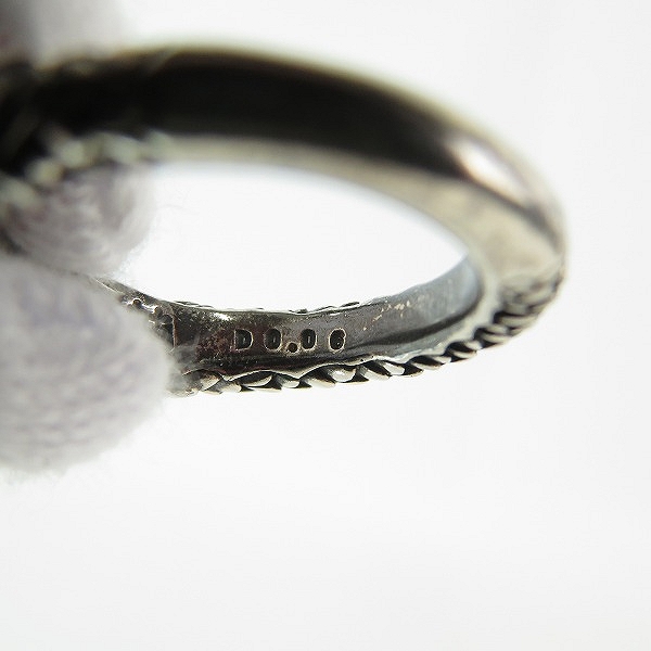 実際に弊社で買取させて頂いたBloody Mary/ブラッディーマリー 青龍 シルバーリング w/ブルーダイヤモンド 11号の画像 6枚目