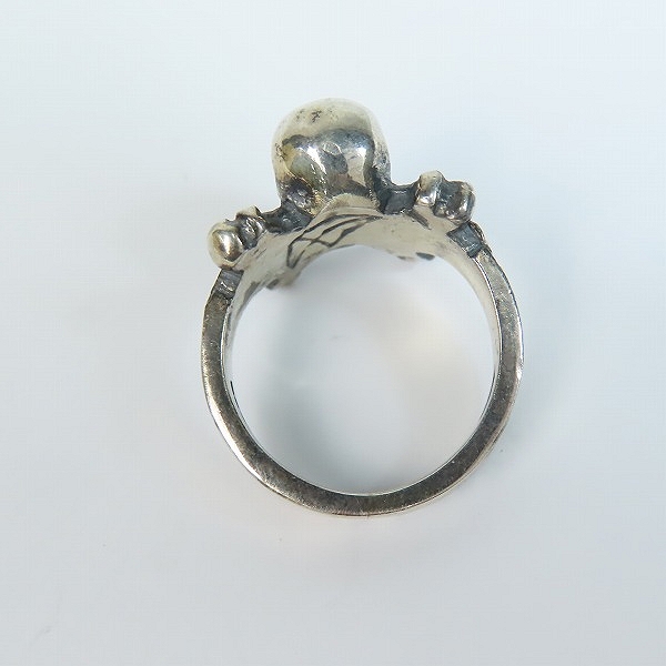 実際に弊社で買取させて頂いたCRAZY PIG/クレイジーピッグ Skull&Crossbones Ring/スカル＆クロスボーン リング 14.5号の画像 5枚目