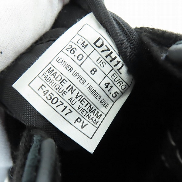 実際に弊社で買取させて頂いたOnitsuka Tiger/オニツカタイガー レザースニーカー ブラック D7H1L/26の画像 5枚目