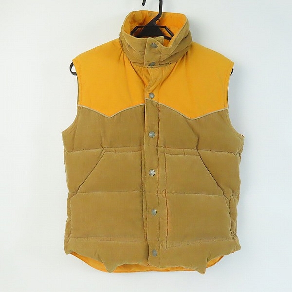 実際に弊社で買取させて頂いたTHE FLAT HEAD/フラットヘッド リバーシブル コーデュロイ切替 ダウンベスト/38の画像 2枚目