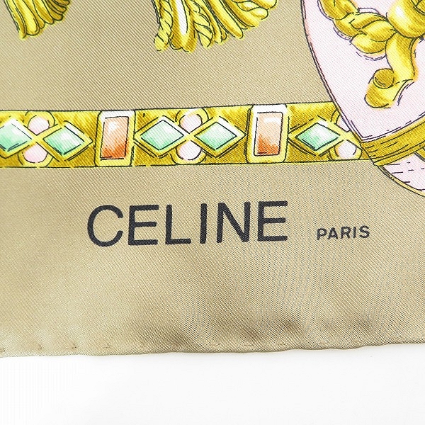 実際に弊社で買取させて頂いたCELINE/セリーヌ 宝石柄総柄 大判ストールの画像 1枚目