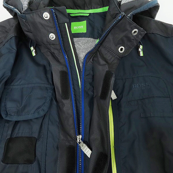 実際に弊社で買取させて頂いたHUGO BOSS/ヒューゴ・ボス フードジャケット/ダークネイビー/XLの画像 2枚目