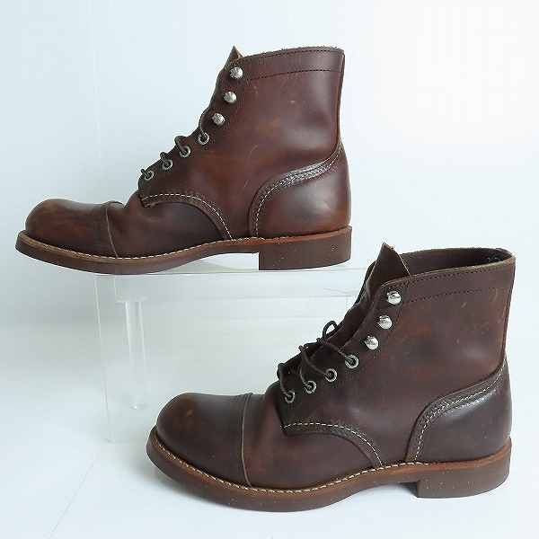 実際に弊社で買取させて頂いたRED WING/レッドウィング IRON RANGER/アイアンレンジャー ワークブーツ 8111/US7.5の画像 3枚目