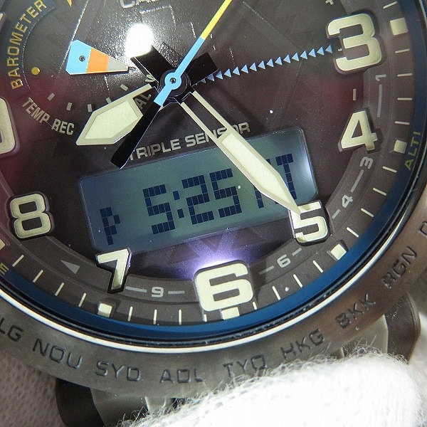 実際に弊社で買取させて頂いたCASIO/カシオ PROTREK/プロトレック ×PENDLETON/ペンドルトン タフソーラー 腕時計 PRG-601PE-5JRの画像 5枚目