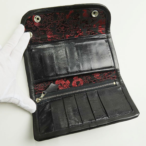 実際に弊社で買取させて頂いたBWL/BILL WALL LEATHER/ビルウォールレザー スカルボタン 長財布/ロングウォレット の画像 3枚目