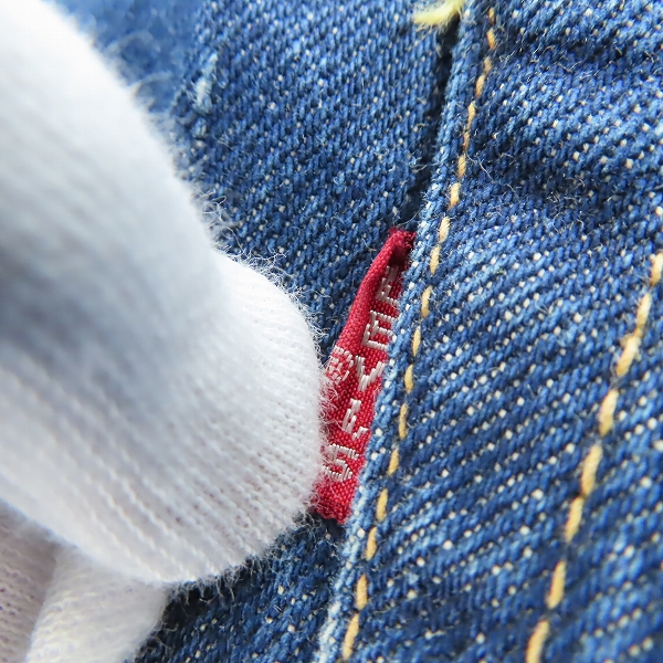 実際に弊社で買取させて頂いたLEVI'S/リーバイス 60s頃 ヴィンテージ 両面BIG E 均等V 刻印W/W50L34の画像 3枚目
