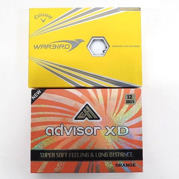 実際に弊社で買取させて頂いた【未使用/オウンネーム含】Callaway/キャロウェイ WARBIRD・Advisor/アドバイザー XD ゴルフボール  計2ダースの画像 3枚目