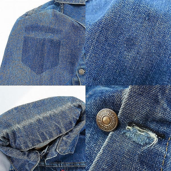 実際に弊社で買取させて頂いたLEVI'S/リーバイス ヴィンテージ 70505 ビッグE 不均等V 刻印526 デニムジャケットの画像 9枚目
