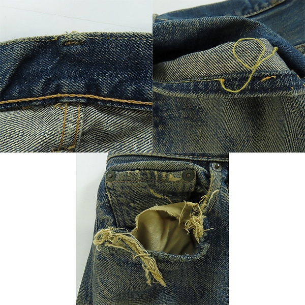 実際に弊社で買取させて頂いたLEVIS/リーバイス 501XX 刻印J 足長R/Vステッチ 腰裏シングル ヴィンテージ デニムパンツの画像 8枚目