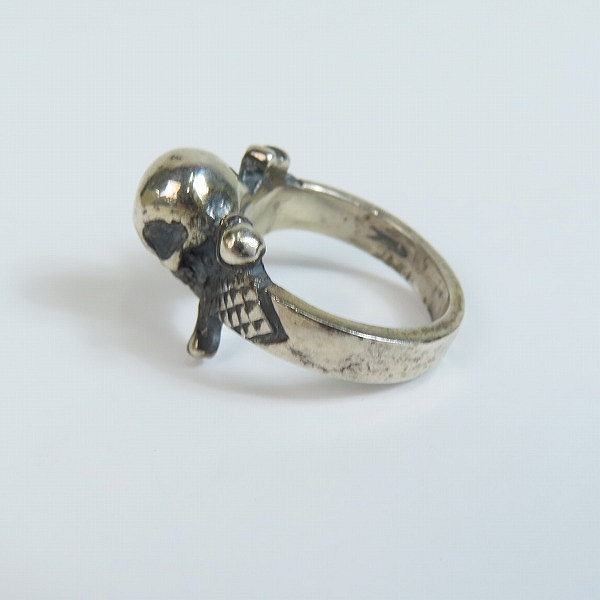 実際に弊社で買取させて頂いたCRAZY PIG/クレイジーピッグ Skull&Crossbones Ring/スカル＆クロスボーン リング 14.5号の画像 2枚目