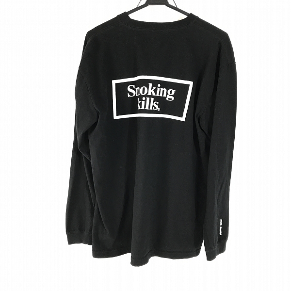 実際に弊社で買取させて頂いた#FR2×atmos/エフアールツー×アトモス Smoking kills 長袖Tシャツ カットソー/Lの画像 1枚目