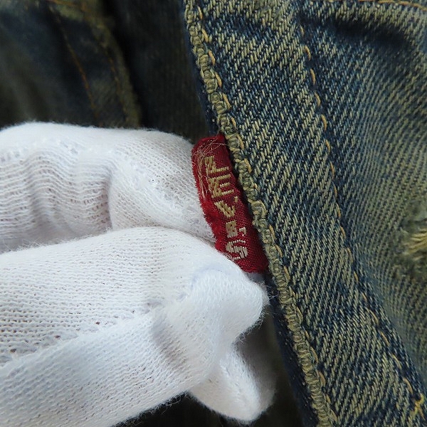 実際に弊社で買取させて頂いたLEVIS/リーバイス 501XX 刻印J 足長R/Vステッチ 腰裏シングル ヴィンテージ デニムパンツの画像 3枚目
