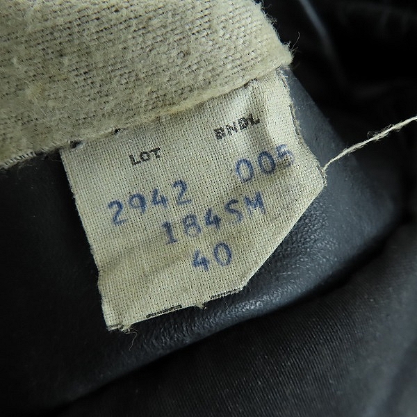 実際に弊社で買取させて頂いたSchott/ショット USA製 A-2 ボアライナー付き レザー フライトジャケット40の画像 6枚目