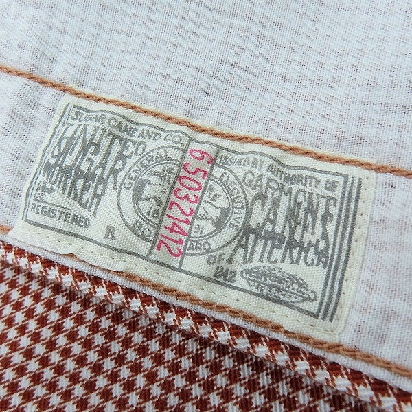 実際に弊社で買取させて頂いたSUGAR CANE/シュガーケーン フィクション ロマンス 長袖ワークシャツ SC28847/XLの画像 7枚目