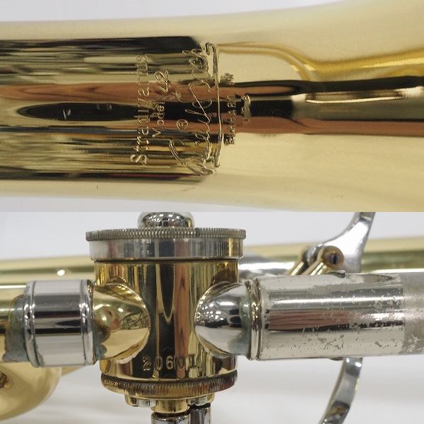 実際に弊社で買取させて頂いた★Vincent Bach/バック Stradivarius 42G テナーバストロンボーン ハードケース付の画像 4枚目