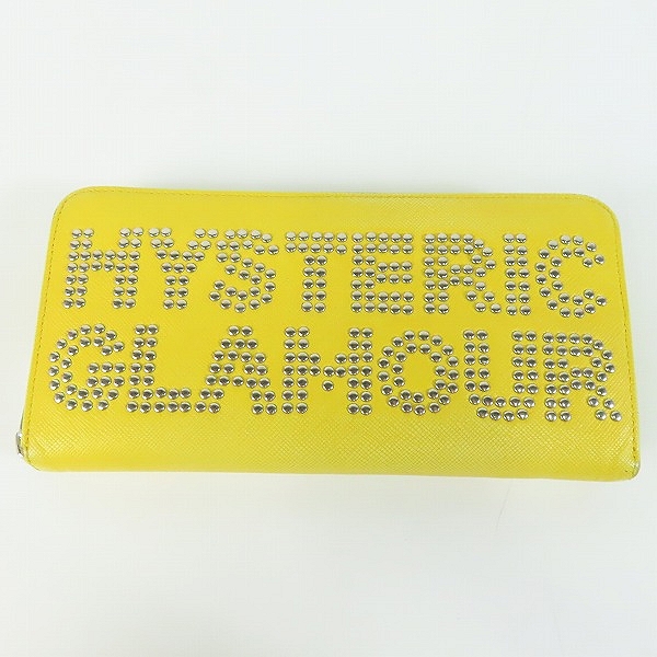 実際に弊社で買取させて頂いたHYSTERIC GLAMOUR/ヒステリックグラマー レザー スタッズ ラウンドファスナーウォレット/長財布