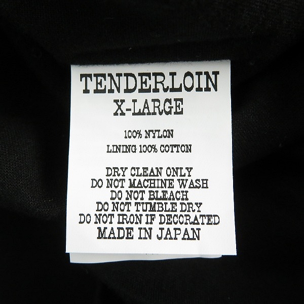 実際に弊社で買取させて頂いたTENDERLOIN/テンダーロイン 23SS 2B ロゴ IF6WAS9!! コーチジャケット/ブルゾン/XLの画像 3枚目