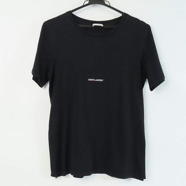実際に弊社で買取させて頂いた【JPタグ】Saint laurent paris/サンローランパリ ミニロゴ 半袖 Tシャツ/カットソー ブラック/黒 464572 YB2DQ/S