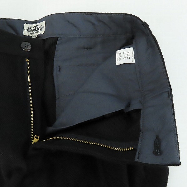 実際に弊社で買取させて頂いた【未使用】CALEE/キャリー SERGE FIBROUS TISSUE CROPPED PANTS ポリエステルツイード クロップドパンツ CL-21AW072/Lの画像 4枚目