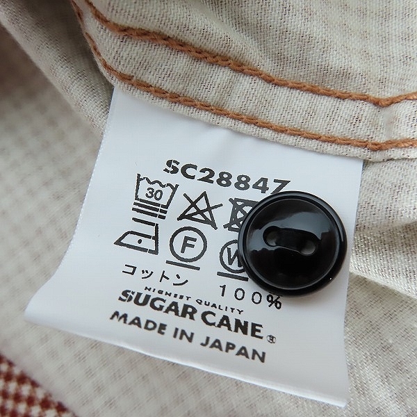 実際に弊社で買取させて頂いたSUGAR CANE/シュガーケーン フィクション ロマンス 長袖ワークシャツ SC28847/XLの画像 3枚目