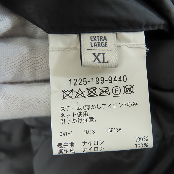実際に弊社で買取させて頂いたUNITED ARROWS/ユナイテッドアローズ LOFTECH ダウン MA-1/フライトジャケット 1225-199-9440 /XLの画像 3枚目