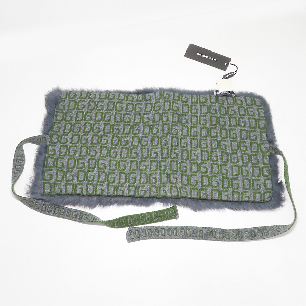 実際に弊社で買取させて頂いた【未使用】DOLCE&GABBANA/ドルチェ&ガッバーナ ロゴ ファー スカーフ マフラーの画像 2枚目