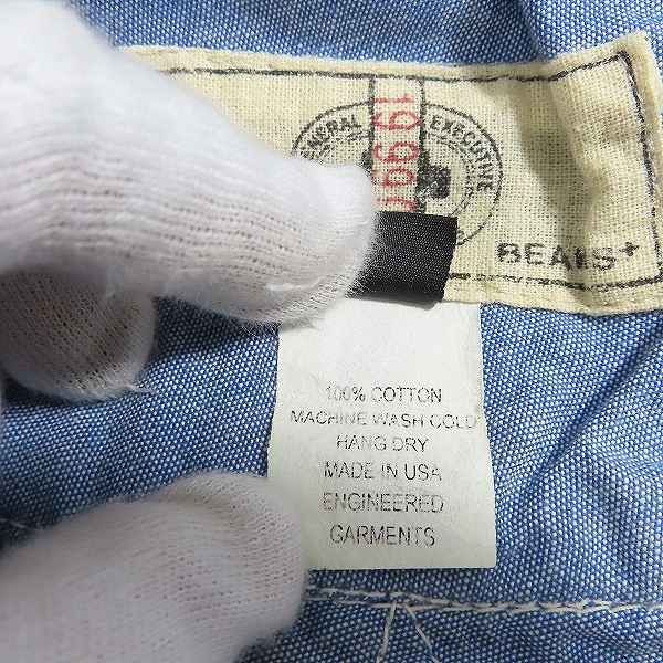 実際に弊社で買取させて頂いたENGINEERED GARMENTS×BEAMS PLUS/エンジニアドガーメンツ×ビームスプラス チェック柄 バケットハット Mの画像 4枚目