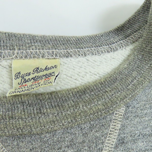 実際に弊社で買取させて頂いたBUZZ RICKSONS/バズリクソンズ ロゴプリント スウェット/トレーナー/XLの画像 5枚目