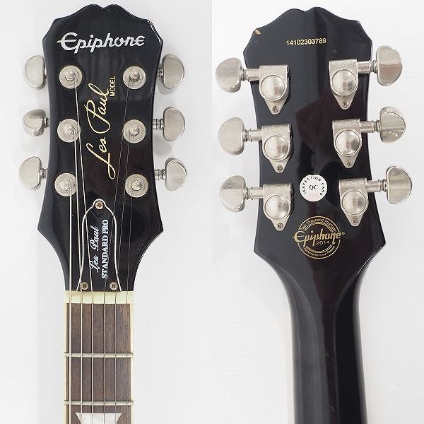 実際に弊社で買取させて頂いた★Epiphone/エピフォン Les Paul Standard PRO/レスポール スタンダード プロ コイルタップ搭載 エレキギター2014年製の画像 2枚目