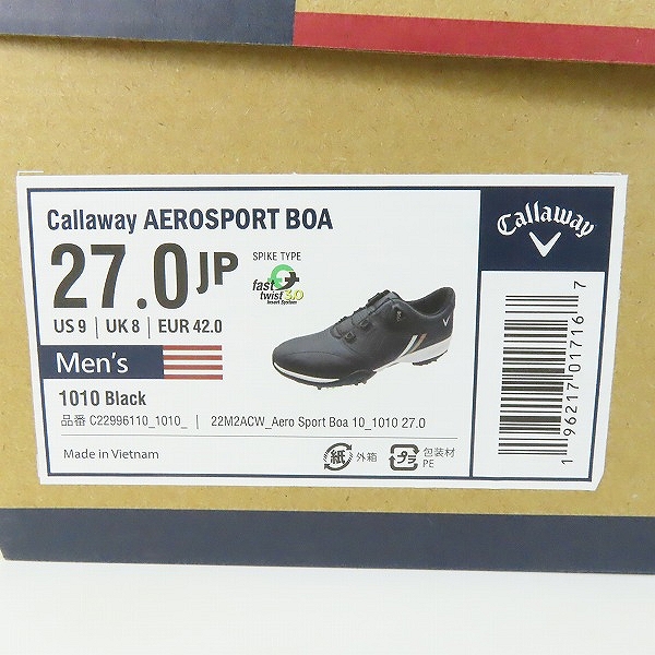 実際に弊社で買取させて頂いたCallaway/キャロウェイ ソフトスパイク ゴルフシューズ C22996110 1010/27の画像 8枚目