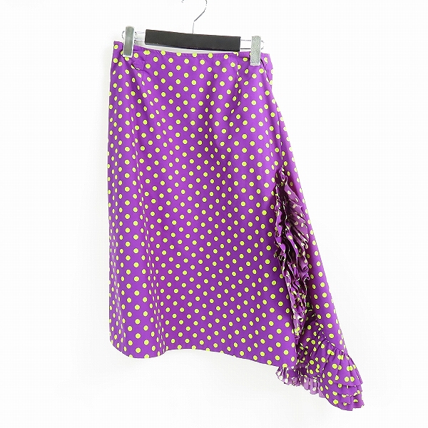 実際に弊社で買取させて頂いたJUNYA WATANABE COMME des GARCONS/ジュンヤワタナベコムデギャルソン アシンメトリー ドット柄 スカート JS-10015M /Mの画像 1枚目