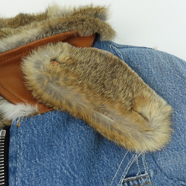 実際に弊社で買取させて頂いたBACKLASH THE COVERS/バックラッシュ Re Born リメイク ジップアップデニムジャケットの画像 3枚目