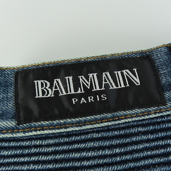 実際に弊社で買取させて頂いたBALMAIN/バルマン デニム パンツ ブラック T500-B433U/29の画像 2枚目