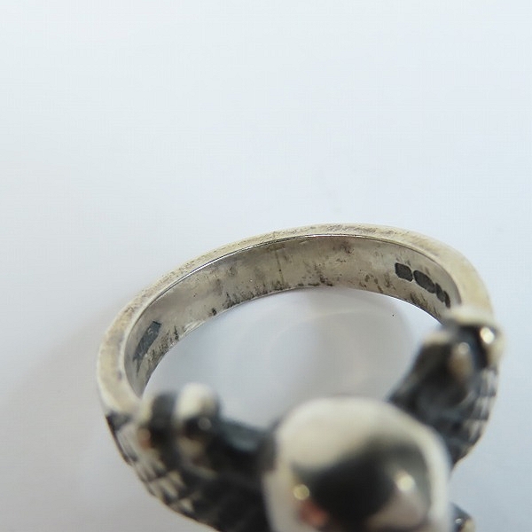実際に弊社で買取させて頂いたCRAZY PIG/クレイジーピッグ Skull&Crossbones Ring/スカル＆クロスボーン リング 14.5号の画像 8枚目