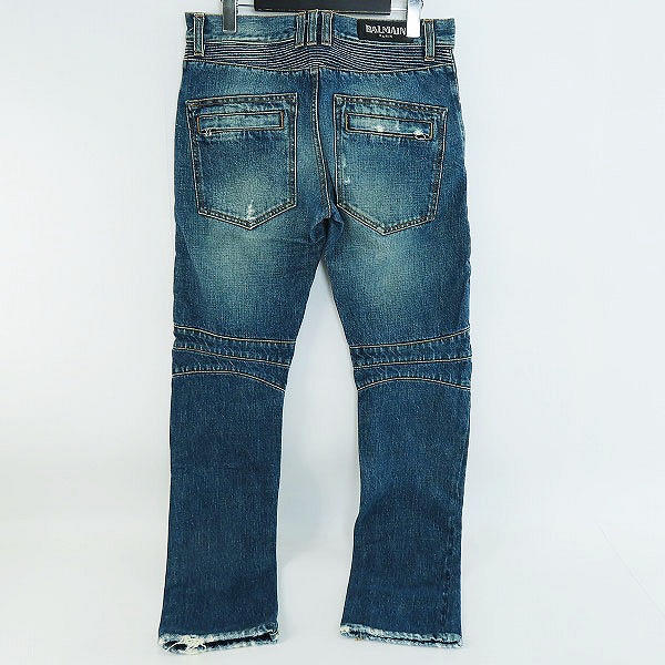 実際に弊社で買取させて頂いたBALMAIN/バルマン デニム パンツ ブラック T500-B433U/29の画像 1枚目