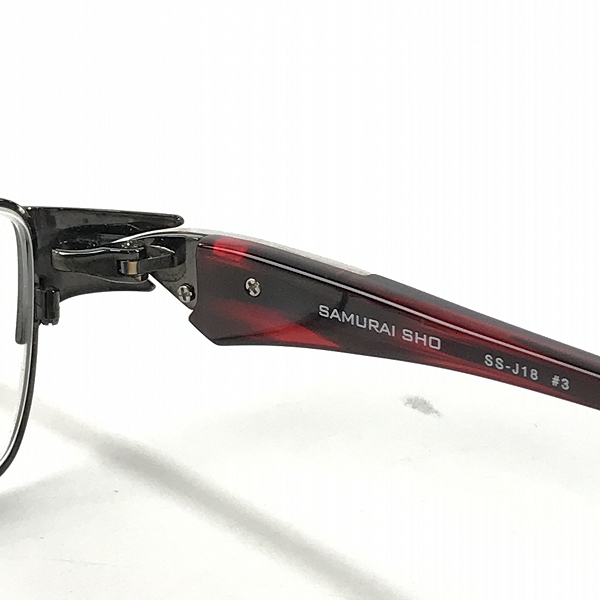 実際に弊社で買取させて頂いたSAMURAI SHO/サムライ翔 眼鏡/メガネフレーム/アイウェア/SS-J18/＃3の画像 5枚目