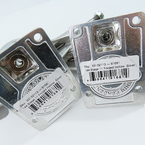実際に弊社で買取させて頂いた(2)【未使用】INDEPENDENT/インディペンデント 144 STAGE 11 FORGED HOLLOW SILVER スケートボード トラックの画像 3枚目