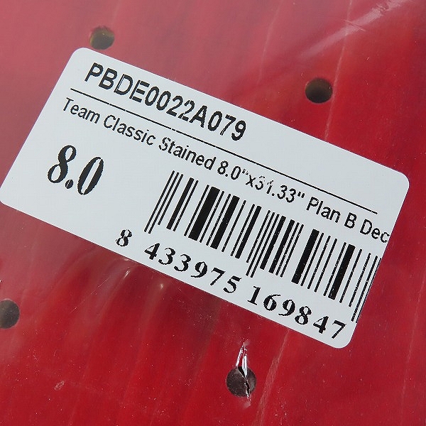 実際に弊社で買取させて頂いた【未開封】PLANB/プランビー TEAM CLASSIC STAIND スケートボード デッキ 8の画像 4枚目