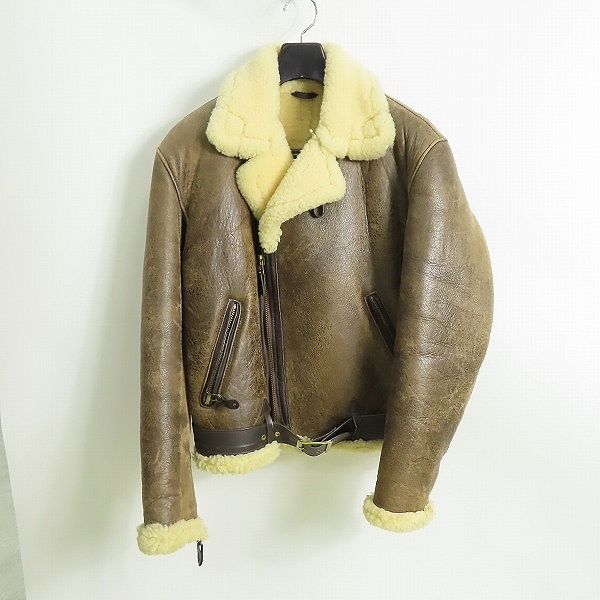 実際に弊社で買取させて頂いたSchott/ショット ムートン ダブル ライダースジャケット 40