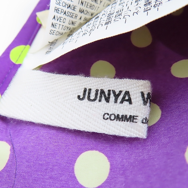 実際に弊社で買取させて頂いたJUNYA WATANABE COMME des GARCONS/ジュンヤワタナベコムデギャルソン アシンメトリー ドット柄 スカート JS-10015M /Mの画像 2枚目