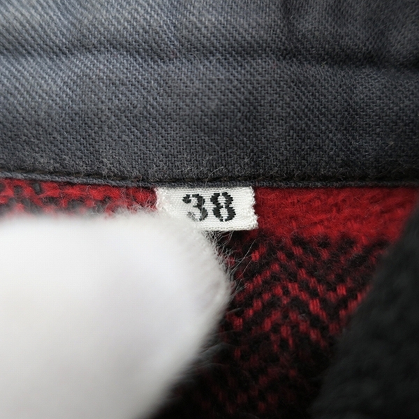 実際に弊社で買取させて頂いたTHE FLAT HEAD/フラットヘッド チェック柄 ネルシャツ HN-52W/38の画像 3枚目