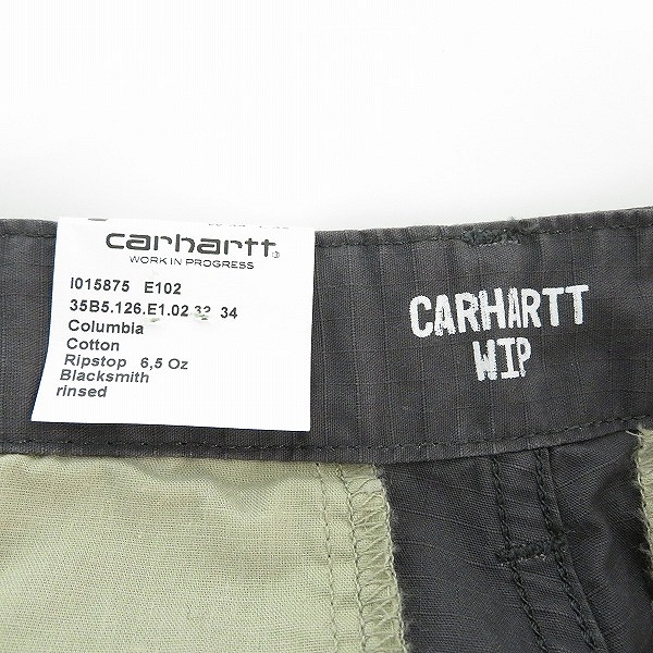 実際に弊社で買取させて頂いた【未使用】Carhartt/カーハート REGULAR CARGO PANT/レギュラーカーゴパンツ/34×32の画像 2枚目