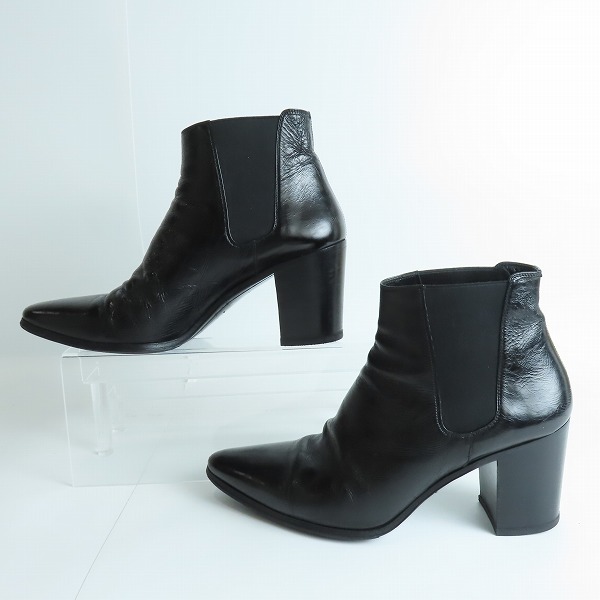 実際に弊社で買取させて頂いたSAINT LAURENT/サンローラン French85 ヒールショートサイドゴアブーツ 397321/42の画像 3枚目