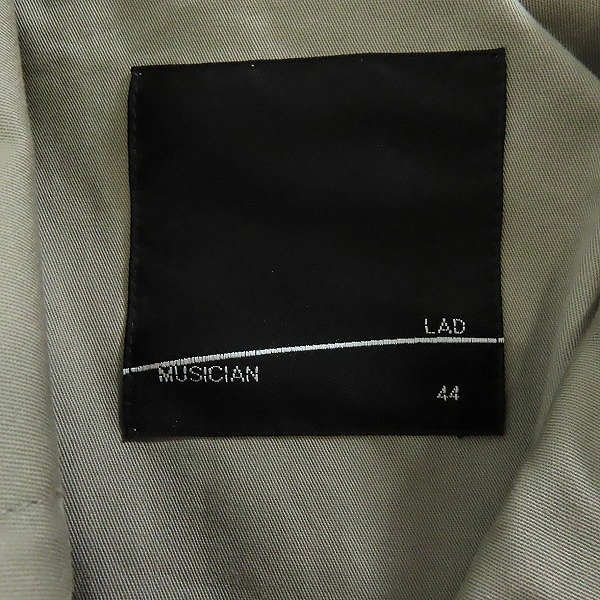 実際に弊社で買取させて頂いたLAD MUSICIAN/ラッドミュージシャン 22SS トレンチコート 2122-350/44の画像 2枚目